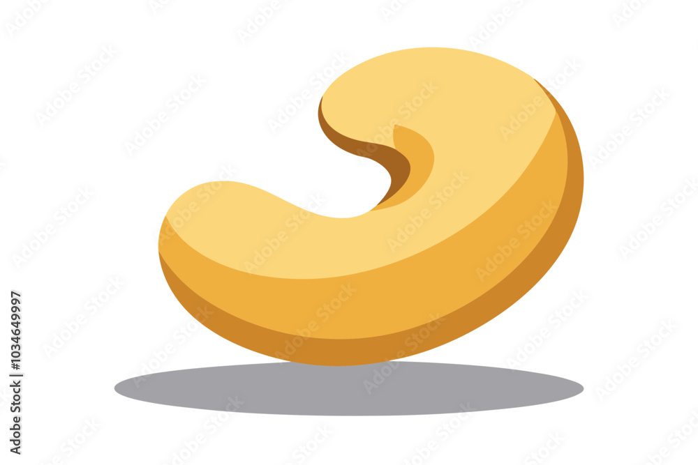 Heap cashew nut closeup with shadow on white background Heap cashew nut closeup with shadow on white background