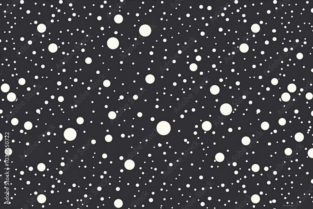 Obraz premium Coloring book illustration of abstract white dots on a dark background