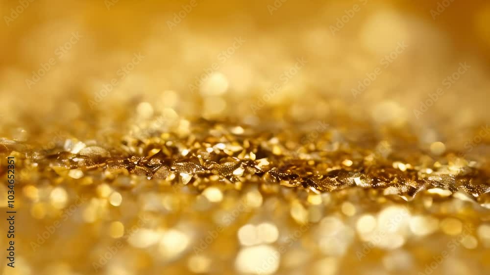 Sparkling golden glitter and shimmering particles, creating a luxurious, festive, and radiant texture with soft bokeh. Sparkling golden glitter and shimmering particles, creating a luxurious, festive, and radiant texture with soft bokeh.