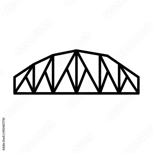 Roof metal trusses constructions. Set of roofing steel frames