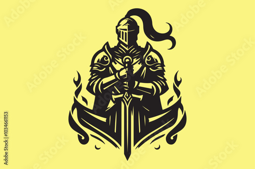 knight vector silhouette