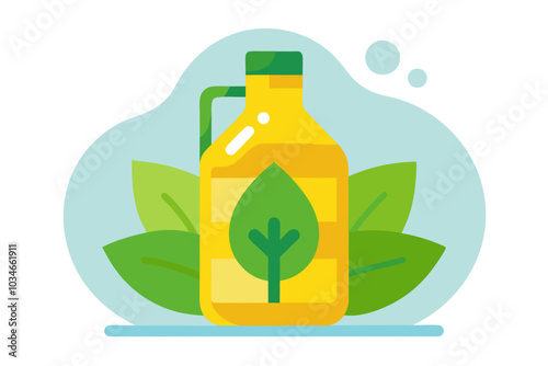  Vegetable oil in a plastic bottle