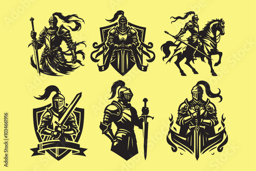 knight vector silhouette