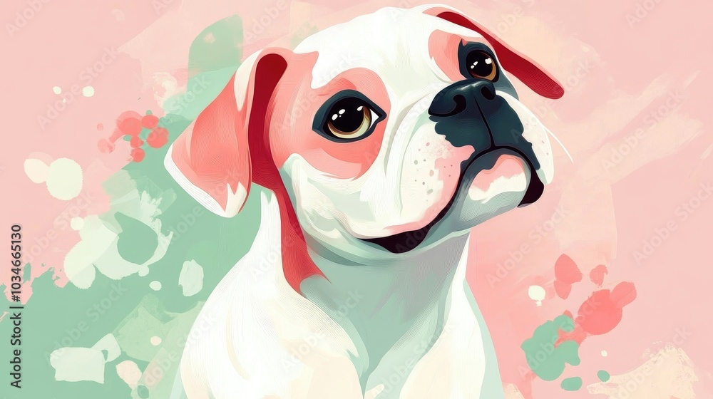 Elegant Canine Portrait on a Light Background Elegant Canine Portrait on a Light Background