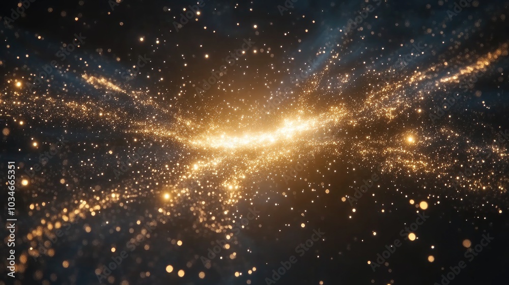 Obraz premium Bright stars in a 3D cartoon rendering of the Milky Way