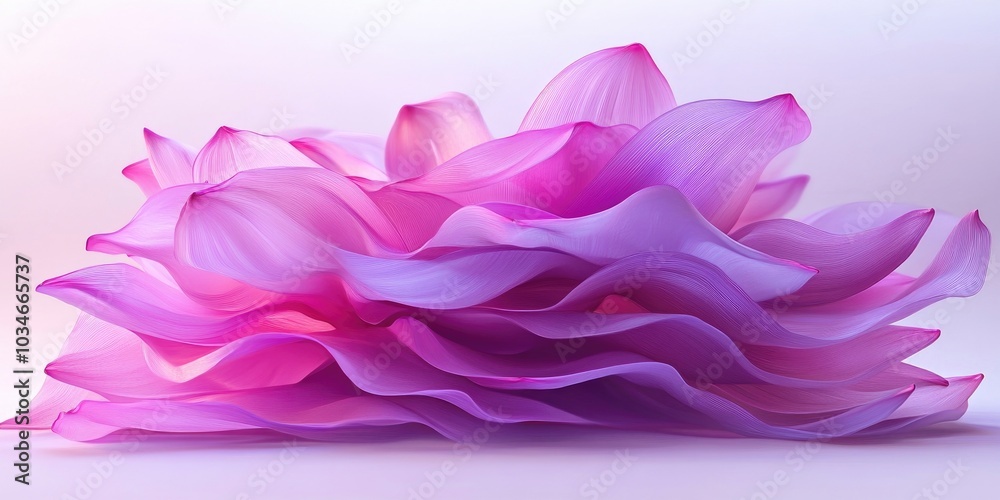 Pink lotus flower petals against a white backdrop, Pink lotus flower petals on a white background Pink lotus flower petals against a white backdrop, Pink lotus flower petals on a white background
