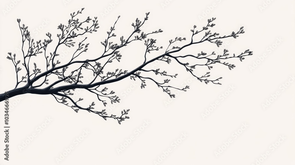 Fototapeta premium Decorative branches of a tree for enhancing your design