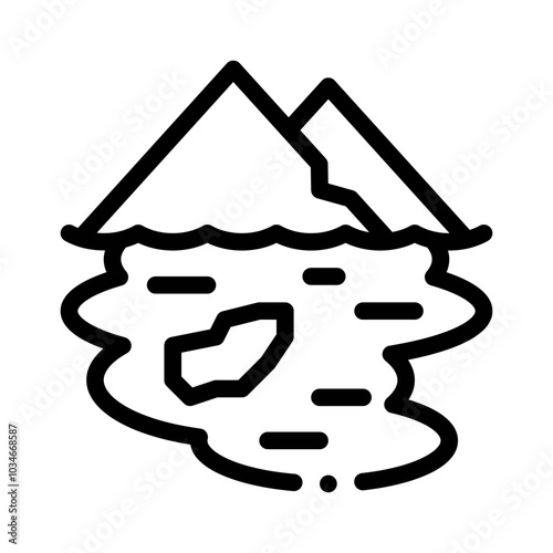 Frozen Lake line icon