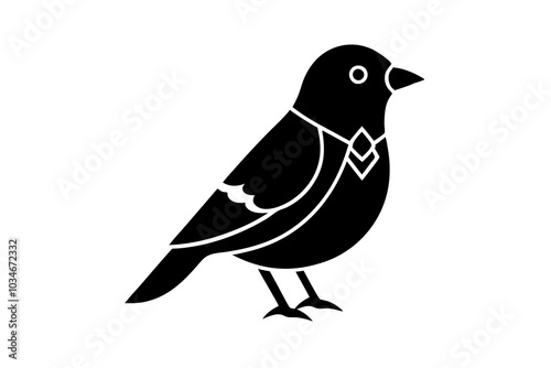 tailor bird silhouette vector illustration