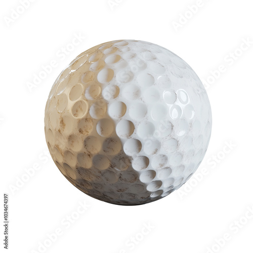golf ball isolated on white alpha channel realistic stylized no background premium