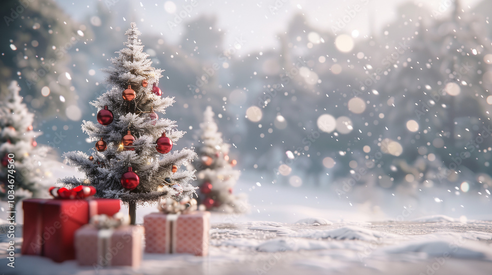 christmas tree with gifts