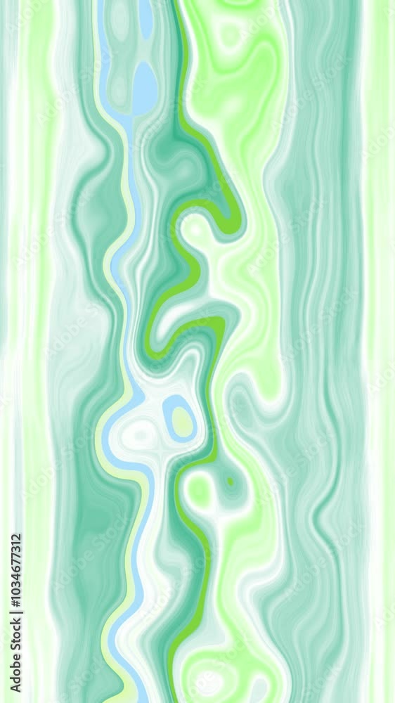 Rio abstracto en colores verdes pastel 