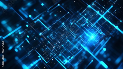 Wallpaper Mural Abstract background with neon lights and glow effect on a digital data technology concept Torontodigital.ca