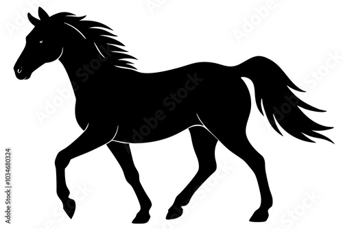 Horse Silhouette | isolated vector silhouette illustration on white background