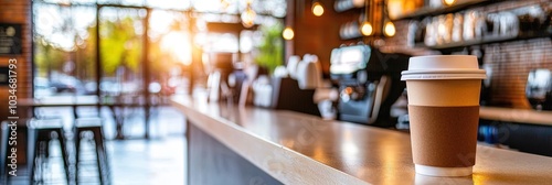 local small business concept with coffee cup on counter