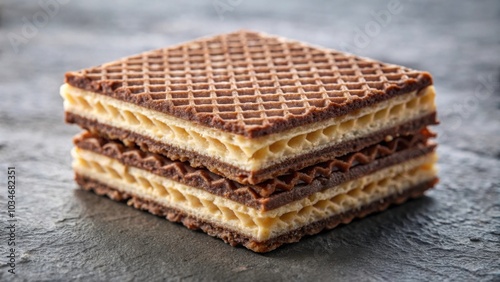 Square crispy chocolate cream filled wafer dessert , chocolate, cream, wafer, dessert, crunchy, delicious, sweet