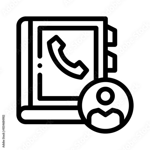 Phonebook line icon