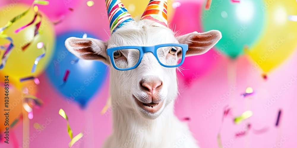 Fototapeta premium goat birthday party