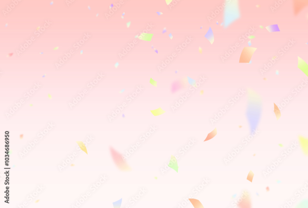 背景素材_紙吹雪_カラフル_パステルカラー 背景素材_紙吹雪_カラフル_パステルカラー