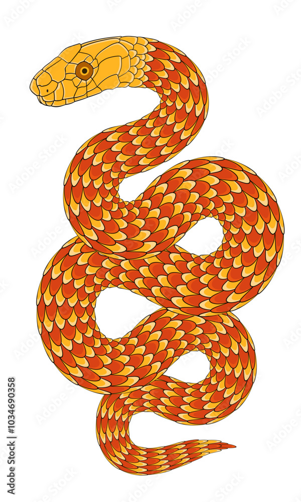 Obraz premium A colorful cartoon snake pattern