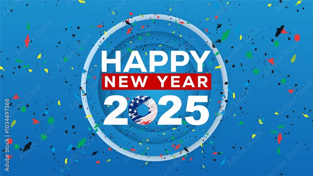 happy new year 2025 , vektor background banner happy new year 2025 , vektor background banner