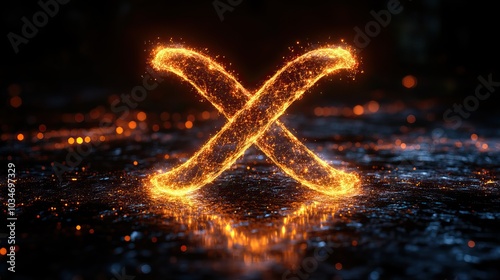 abstract x symbolizing connections and intersections in social medi networking.illustration