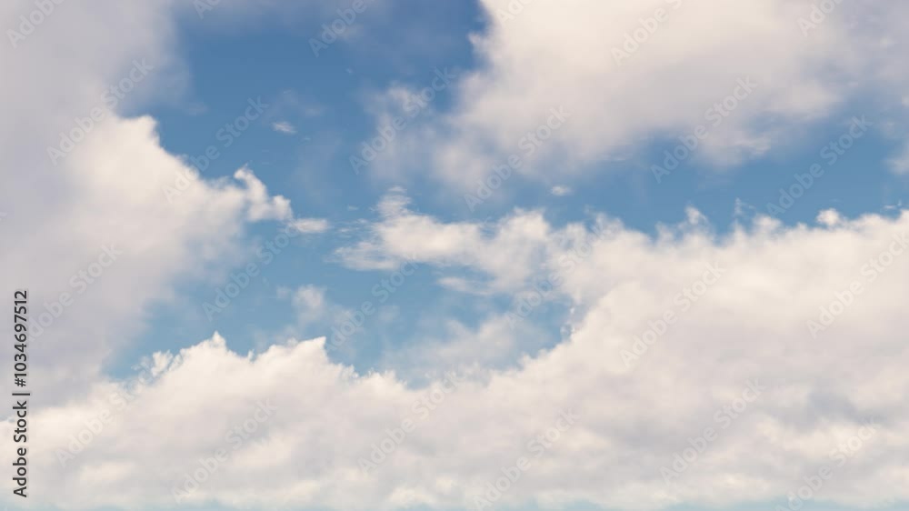 Sunny blue sky and white clouds fast motion away, nature blue skies with soft fluffy cloud. Time lapse of dramatic clouds above the sky, look up view, wide angle shot. Summer sky background. Sunny blue sky and white clouds fast motion away, nature blue skies with soft fluffy cloud. Time lapse of dramatic clouds above the sky, look up view, wide angle shot. Summer sky background.