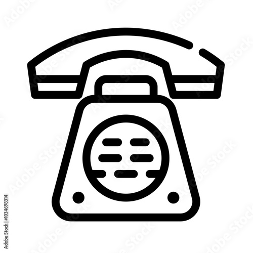 Icon Telephone With Style Outline