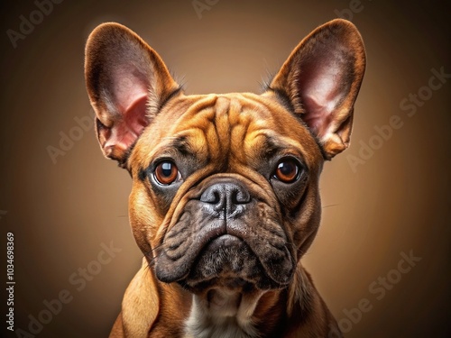 An alluring Frenchie with its signature wrinkles and irresistible charm.