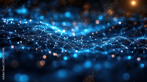 Wallpaper Mural an abstract representation of an api application programming interface concept depicted as network of interconnected dots and lines symbolizing complex dat exchange in computing environments Torontodigital.ca