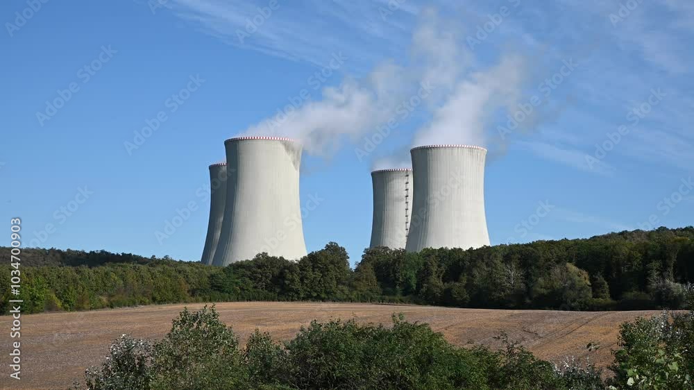 Cooling towers of nuclear power plant Mochovce. Slovakia. Cooling towers of nuclear power plant Mochovce. Slovakia.