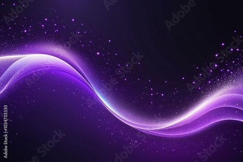 Purple sound waves, abstract background, horizontal composition