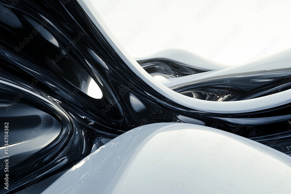 Fototapeta premium Elegant Abstract Curved Lines with Light Background Design 3D Render for Modern Art Visuals