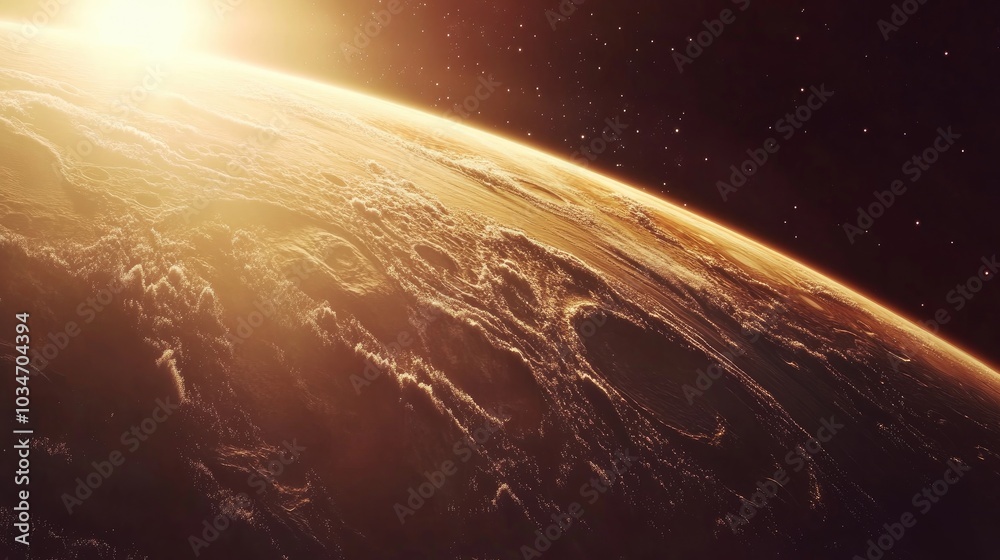 Obraz premium Cartoon rendering in 3D of Jupiter as seen from space