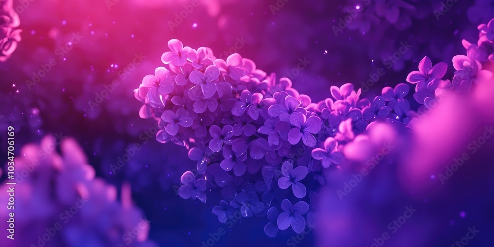 Blooming lilac branch in spring with violet florets A blossoming syringa branch creates a nature-inspired background The image features a soft, unfocused aesthetic Blooming lilac branch in spring with violet florets A blossoming syringa branch creates a nature-inspired background The image features a soft, unfocused aesthetic