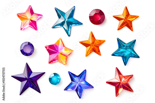 star jewels sticker isolated on white background
