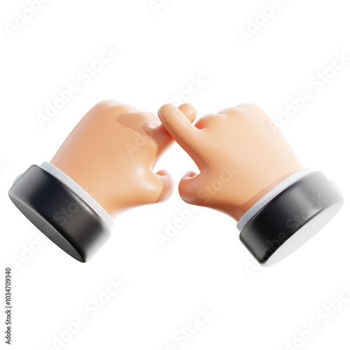 Hand Gesture 3D Illustration photo