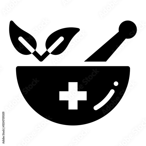alternative medicine icon. vector icon with glyph style