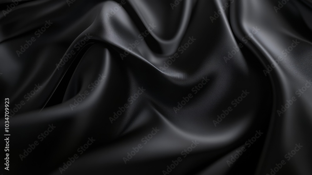 Fototapeta premium A smooth, pitch-black surface with abstract