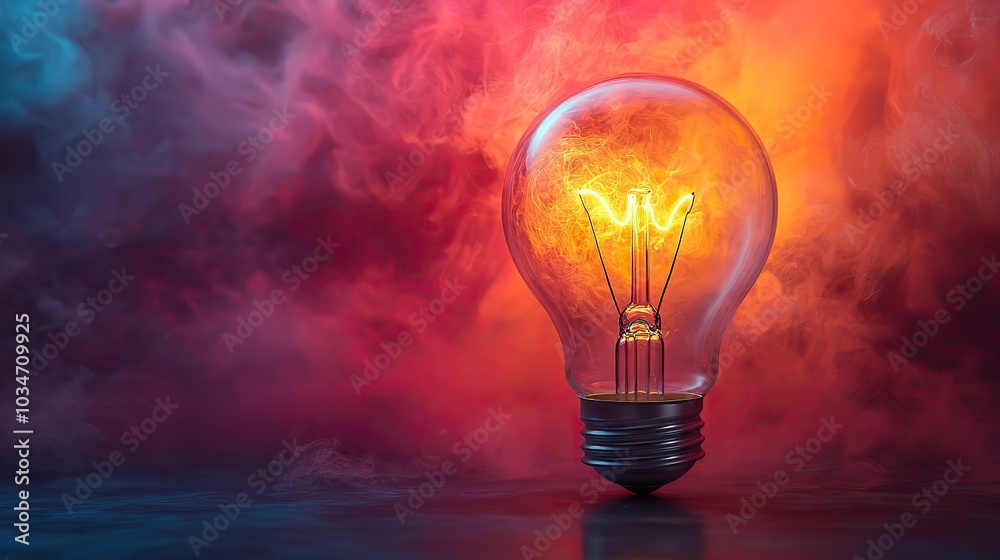 bright light bulb symbolizing creative and innovative ideas set against vibrant background representing inspiration and ingenuity in business and personal projects.image bright light bulb symbolizing creative and innovative ideas set against vibrant background representing inspiration and ingenuity in business and personal projects.image