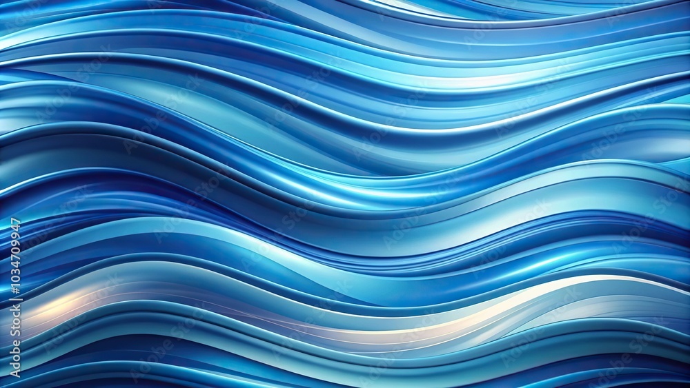 Asymmetrical abstract wavy background in shades of blue Asymmetrical abstract wavy background in shades of blue
