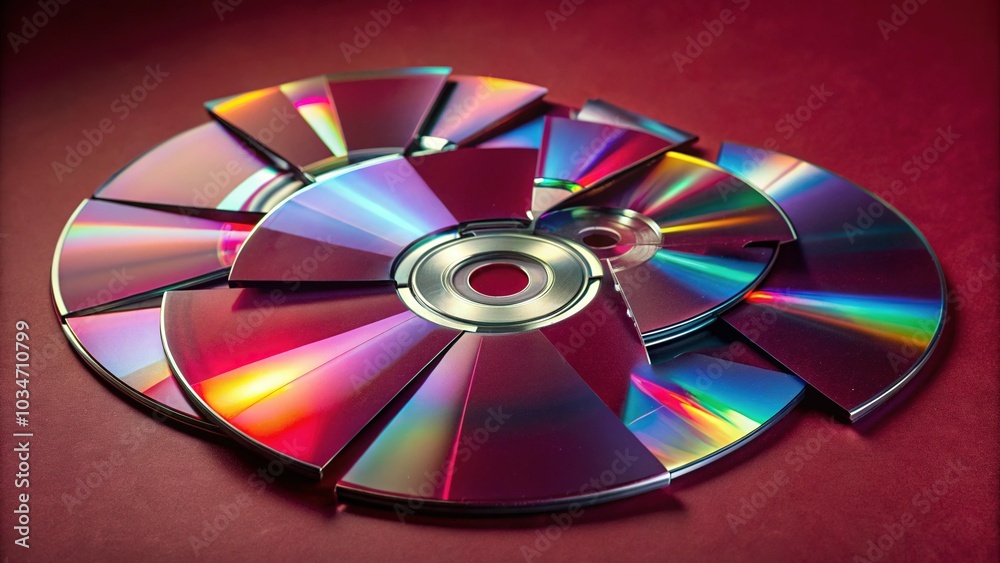 Broken Disc Data Loss Tilt-Shift Macro Broken Disc Data Loss Tilt-Shift Macro