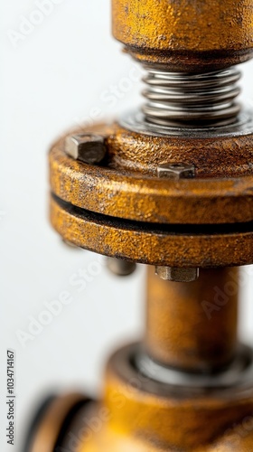 Closeup of Industrial Pipe Fitting. photo