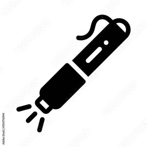 Penlight Icon. vector icon with glyph style. healthcare concept