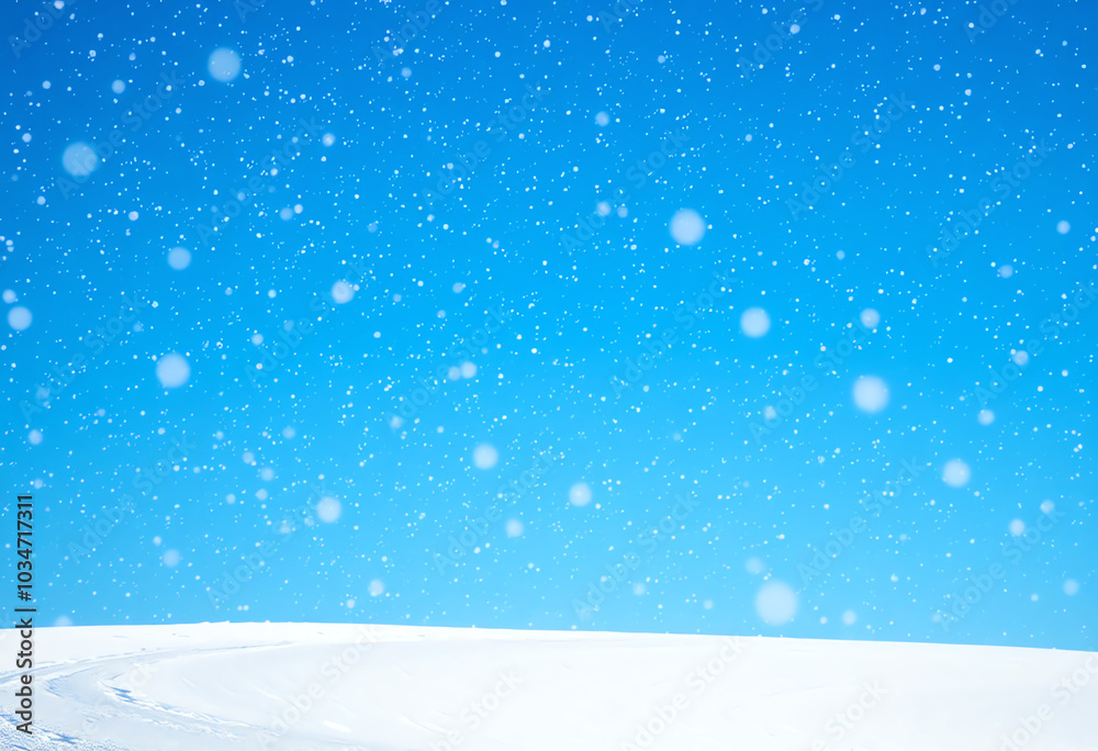 winter snowfall background with blue sky copy space winter snowfall background with blue sky copy space