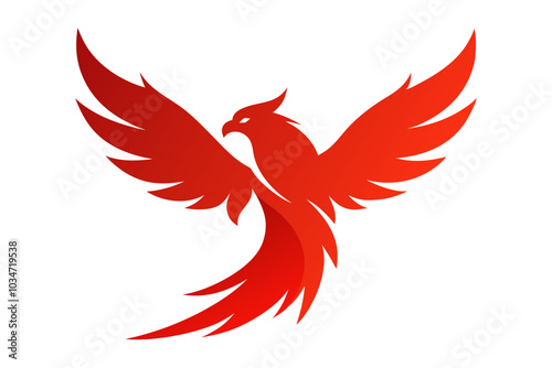 Phoenix bird logo | isolated vector silhouette illustration on white background