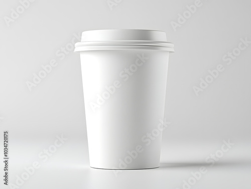 1紙コップのクローズアップモックアップ素材|Paper cup close-up mock-up material Gererated AI