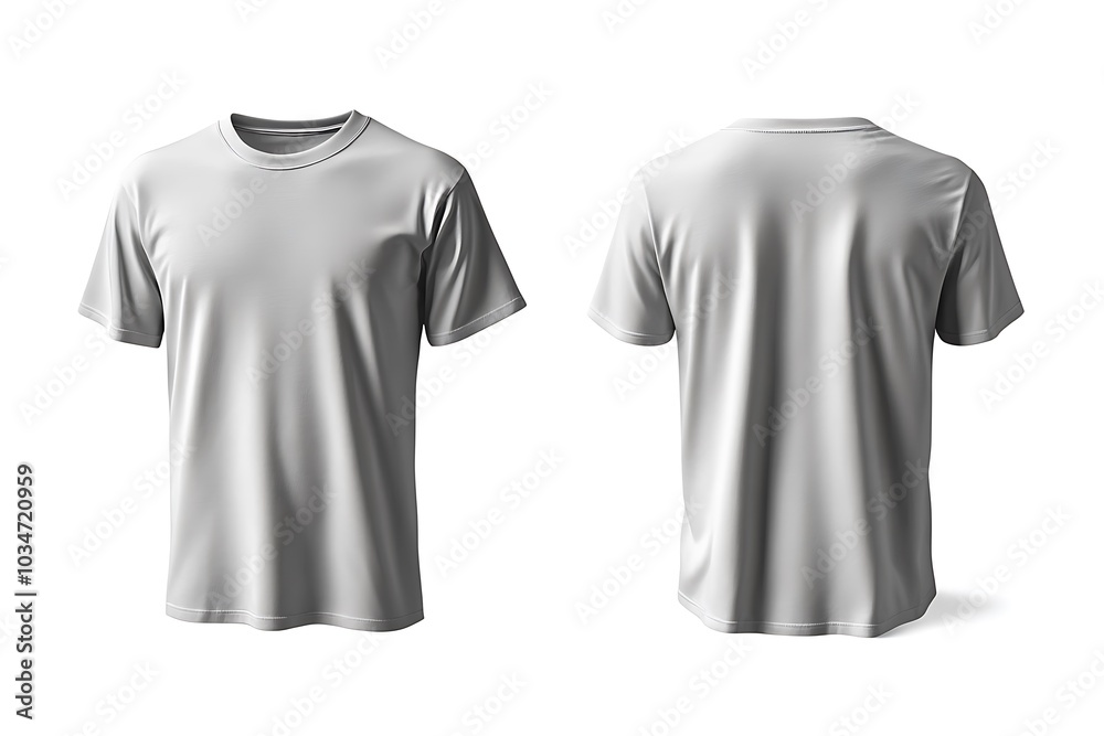Blank White Tshirt Mockup Front and Back View Blank White Tshirt Mockup Front and Back View