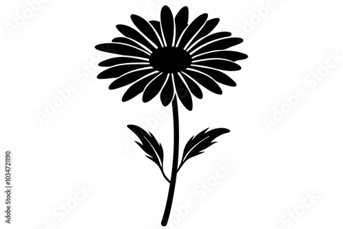 Chamomile | isolated vector silhouette illustration on white background