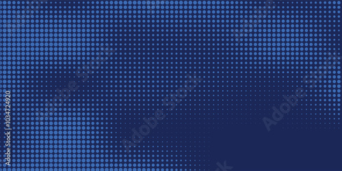 Wallpaper Mural Dark blue halftone dotted abstract background, big data pattern, technology or futuristic visualization, waveform dot texture, music backdrop. Torontodigital.ca